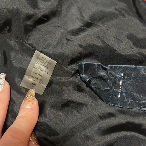 Tommy Hilfiger Black & White Checkered Blazer 0 - Picture 9 of 11